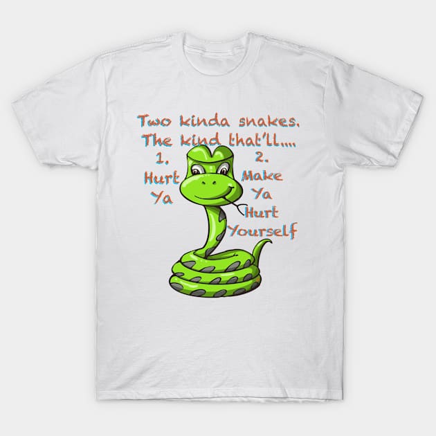 Two kinda snakes... T-Shirt by Coop Art